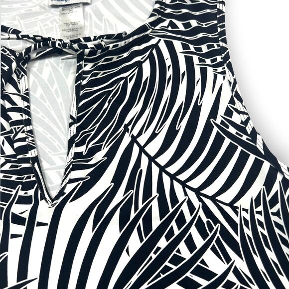 Tommy Bahama Size M Tropical Split Neck Spa Dress Swim Cover-up Activewear - Picture 3 of 8